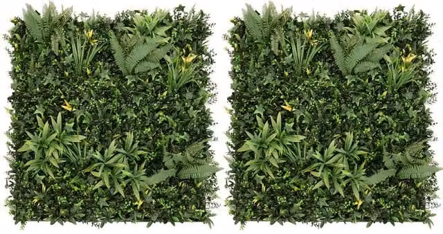 Monstershop Ayla Artificial Wall Tiles, 2 Pack, Green, W: 100 cm, H: 100 cm – 1