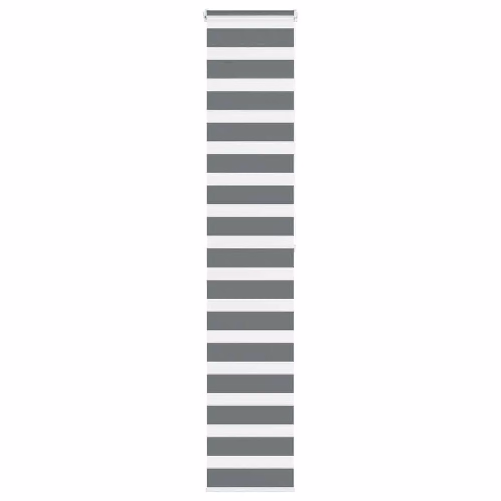 Berkfield Home Elegant Zebra Blind in Dark Grey, W: 50 cm, H: 200 cm, Polyester Fabric – 2