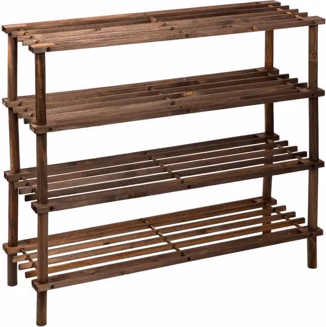 Innoteck Wooden Shoe Rack in Brown, 67 cm Width