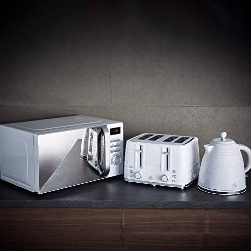 Swan Symphony 4-Slice Toaster, 1600W, White – 2