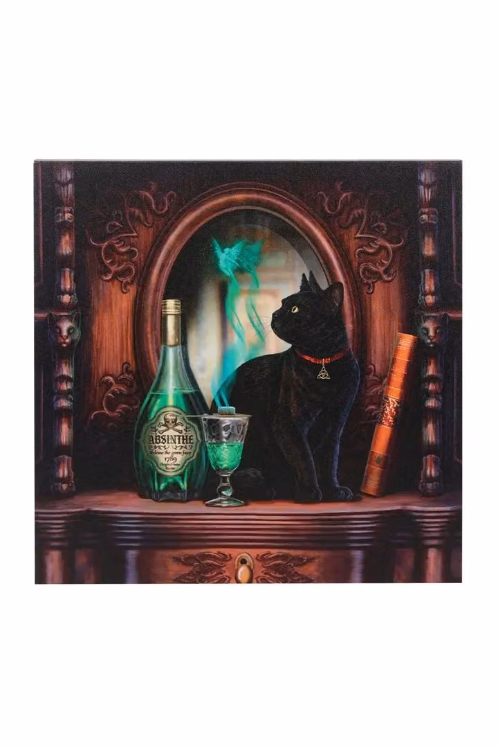 KDMD Absinthe Light Up Vintage Canvas Plaque in Bronze – 2