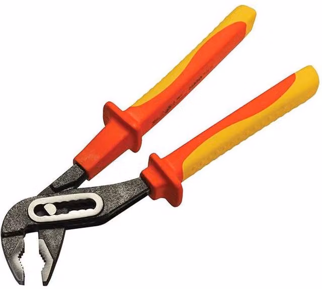 Faithfull VDE Water Pump Pliers, Chrome Vanadium, Multicolour