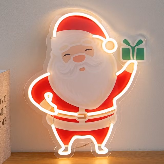 Samuel Alexander Santa Christmas Neon Light Decoration with Warm White LEDs, 40 cm – 1