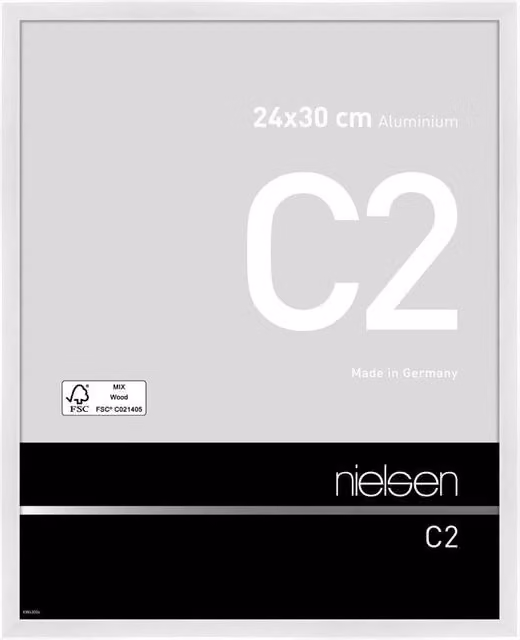 Nielsen Design C2 Aluminium Rectangular Picture Frame in White, W/H: 24 x 30 cm – 1