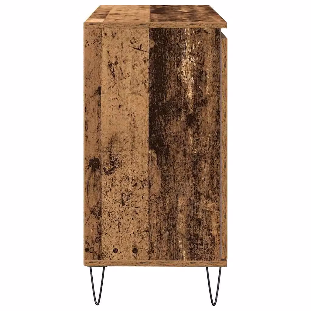 Berkfield Home Old Wood Sideboard in Brown, W/D/H: 104 x 35 x 70 cm – 4