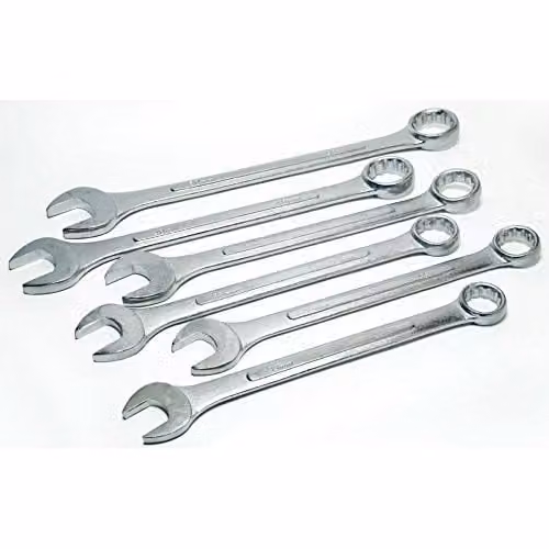 Hilka 6 Piece Jumbo Metric Combination Spanner Set in Silver