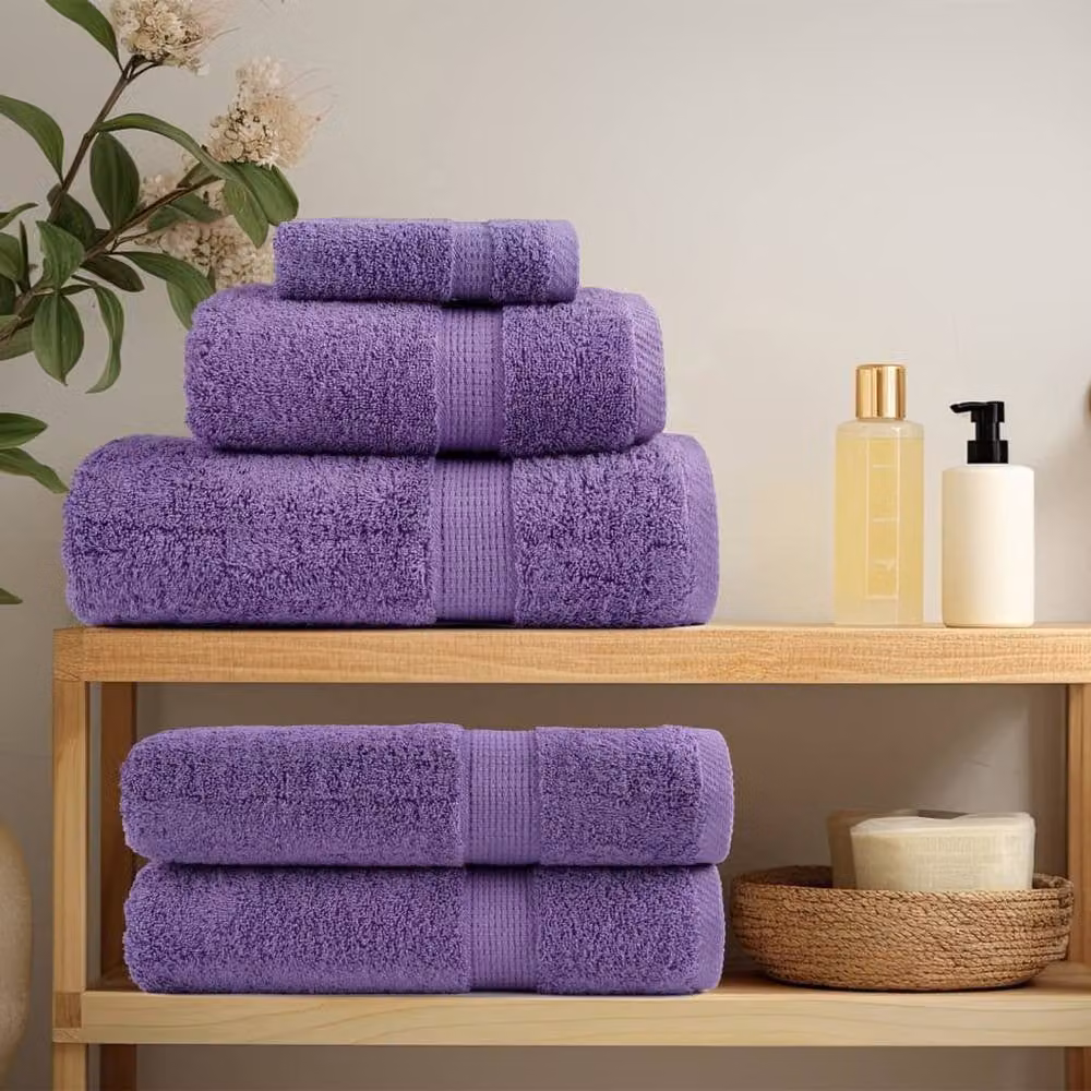 Berkfield Home SOLUND Premium Cotton Terry Guest Towels, Purple, 10 Pack, W: 30 cm, H: 50 cm, 600 gsm – 3