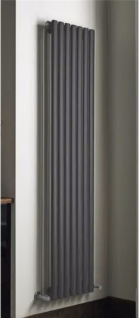 Clifton Anthracite Vertical Double Panel Radiator, H 180 cm x W 42 cm