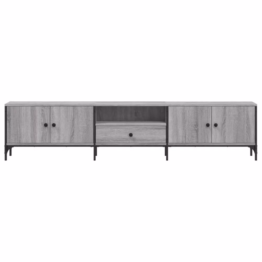 Berkfield Home Modern Grey Sonoma TV Cabinet with Drawer, W: 200 cm, D: 44 cm, H: 44 cm – 4