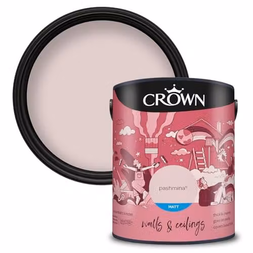 Crown Breatheasy Matt Emulsion Paint Pink 5L – 2
