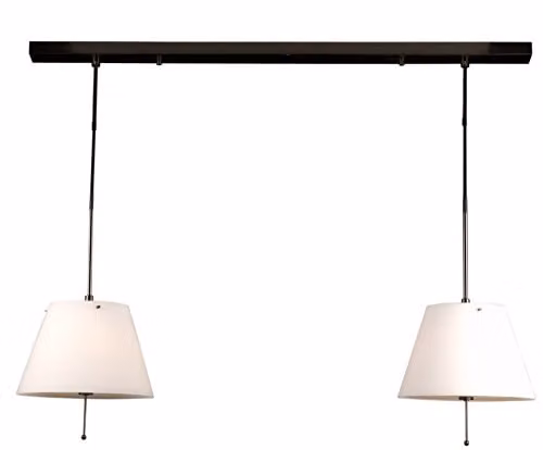 Netlighting Brezil 2 Light Straight Bar Pendant Ceiling Light in Bronze