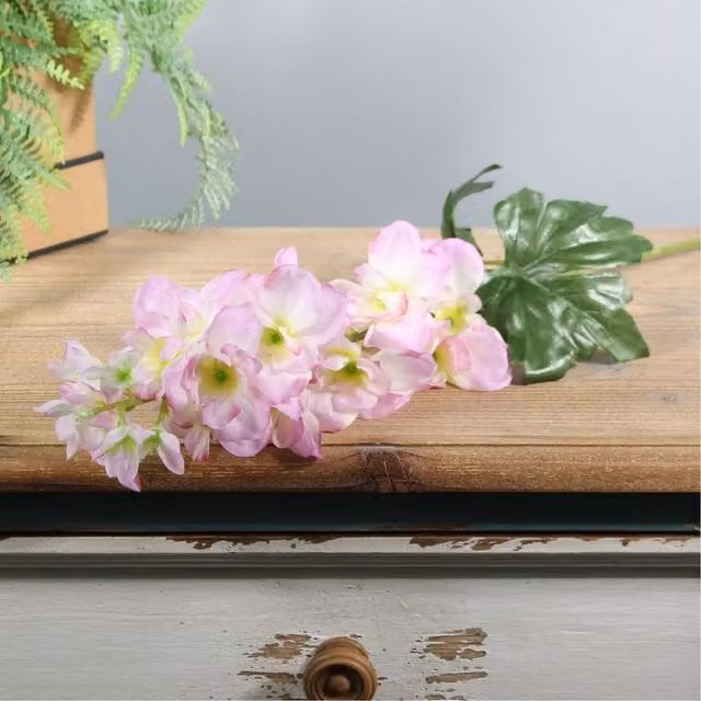 Kingsbury Gifts Pink Artificial Silk Delphinium Stem, Height: 102 cm