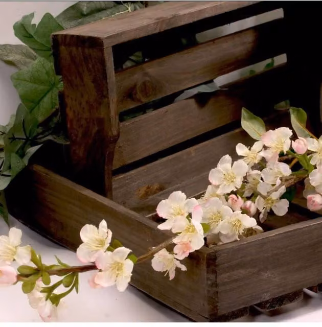 KDMD Pearl Cherry Blossom Spray in Cream Pink, Height: 115 cm