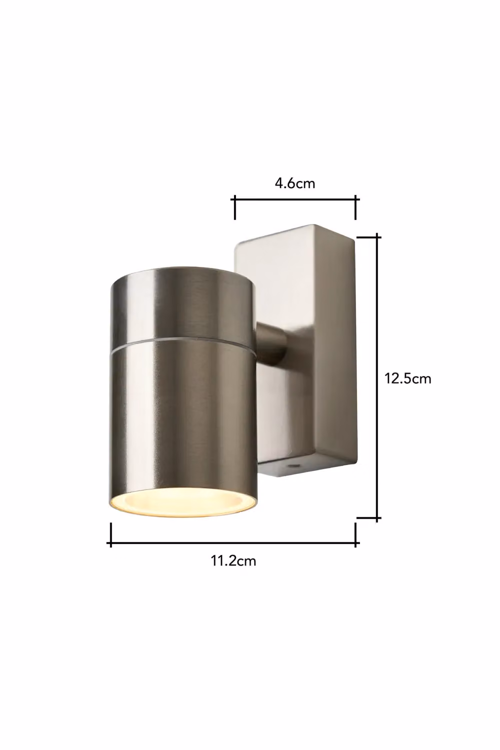 BHS Lighting Jared Stainless Steel Outdoor Up and Down Wall Light in Silver – 3