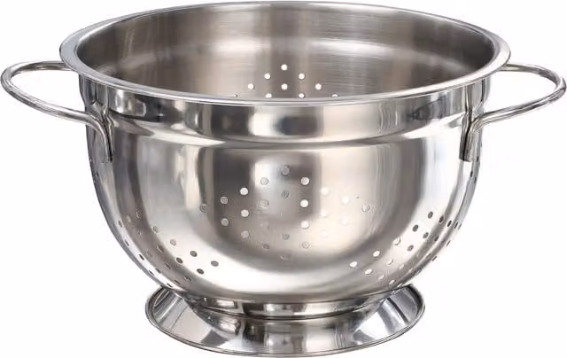 Buckingham Round Stainless Steel Deep Colander in Silver, 5.2 l