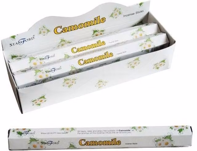 Stamford Camomile Premium Hexagonal Floral Incense Sticks, White