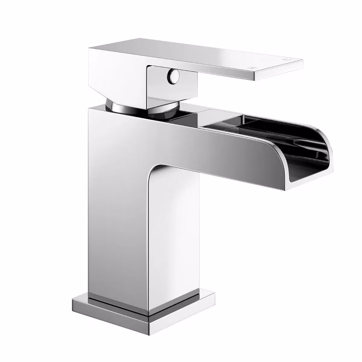 Nes Home Ozone Modern Waterfall Basin Mono Mixer Tap in Chrome Silver – 3