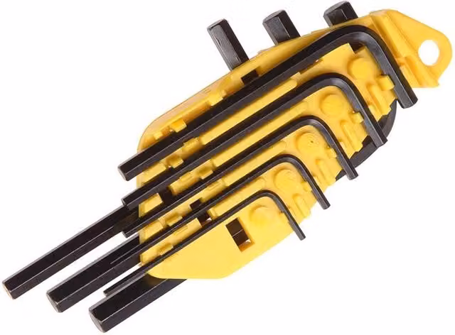 Stanley 8 Piece Steel Hex Key Set in Yellow and Multicolour – 1