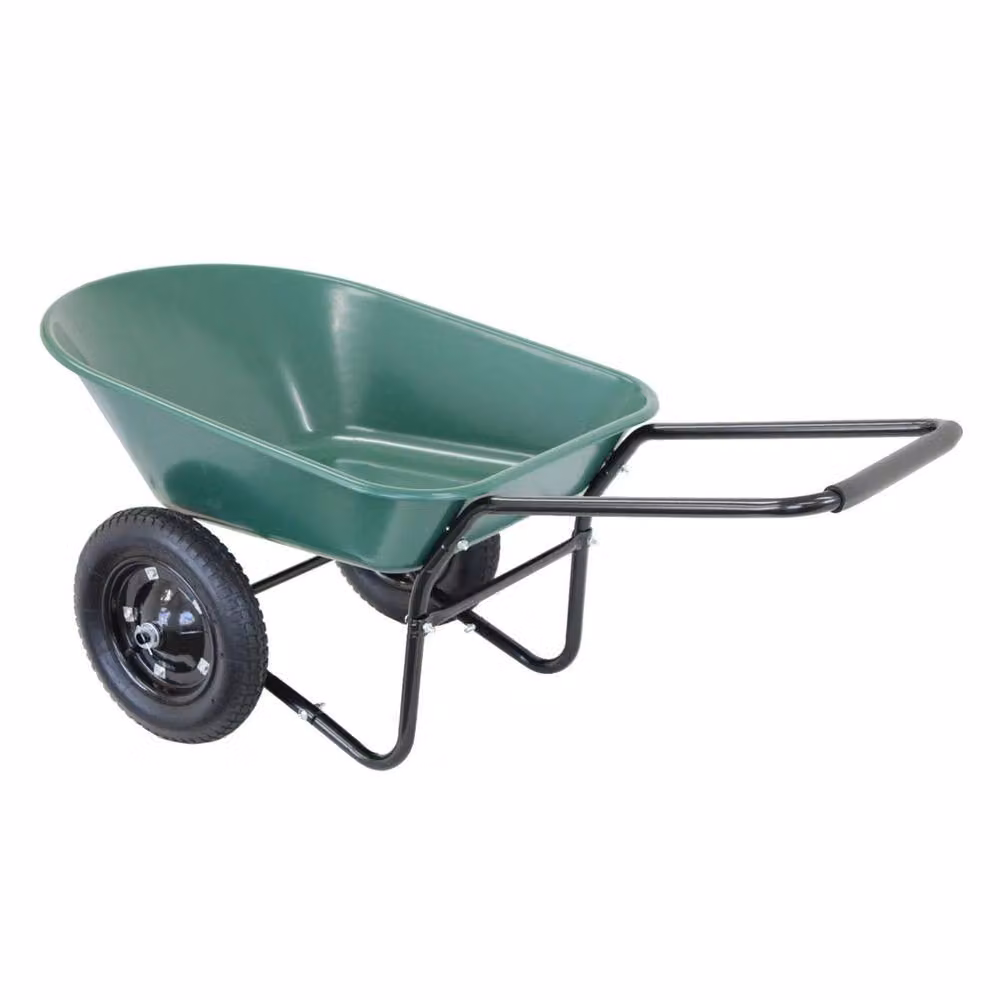 EONLION Heavy Duty Two Wheeled Plastic Trolley in Green – 2