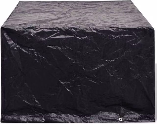 Berkfield Home Garden Furniture Cover with 8 Eyelets, Black, W/D/H: 135 x 135 x 90 cm – 1