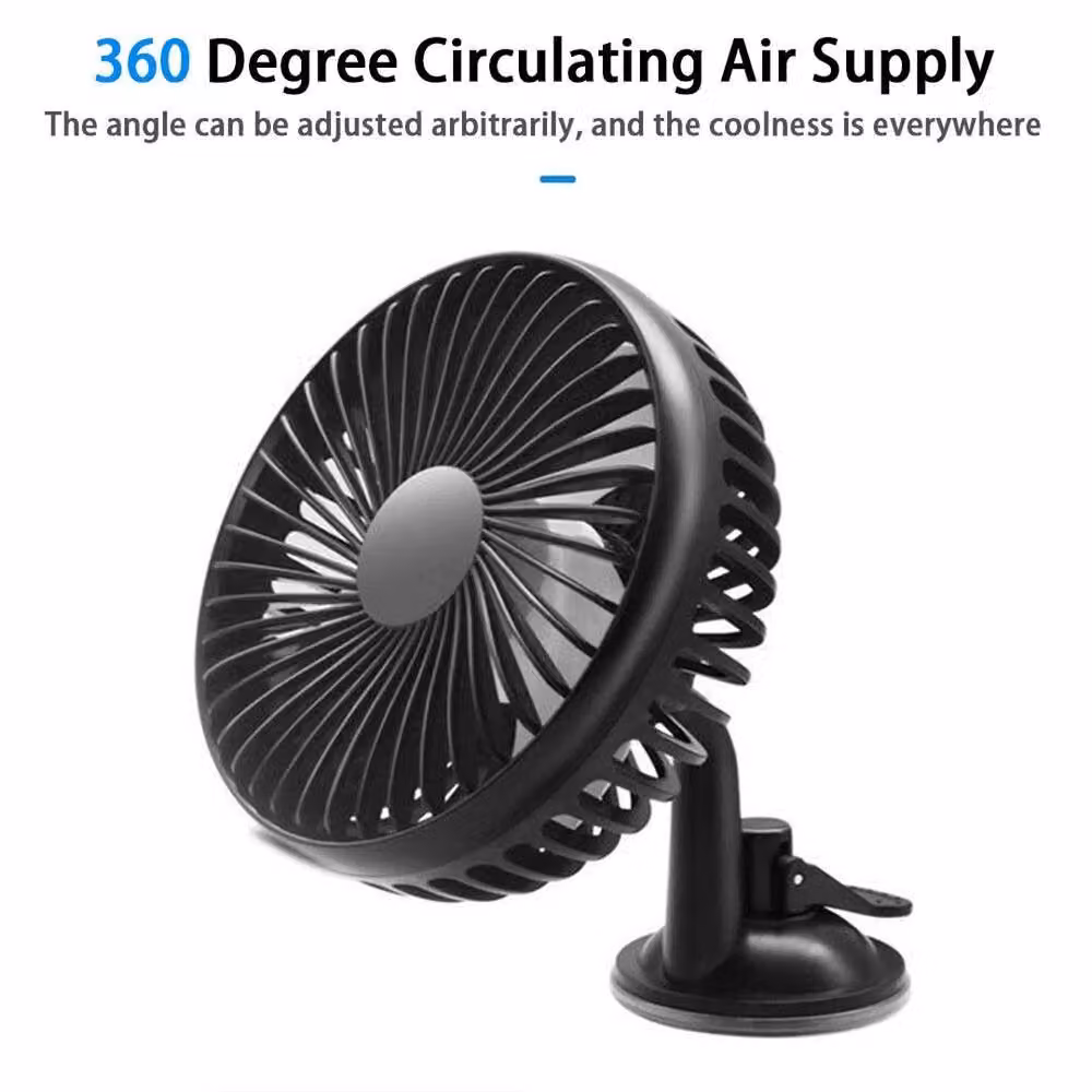 SPETLEK Mini Universal 3 Speed USB Cooling Fan with Suction Cup in Black – 3