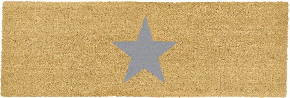 Artsy Mats Grey Star Double Door Mat in Beige, W: 120 cm, D: 40 cm – 4