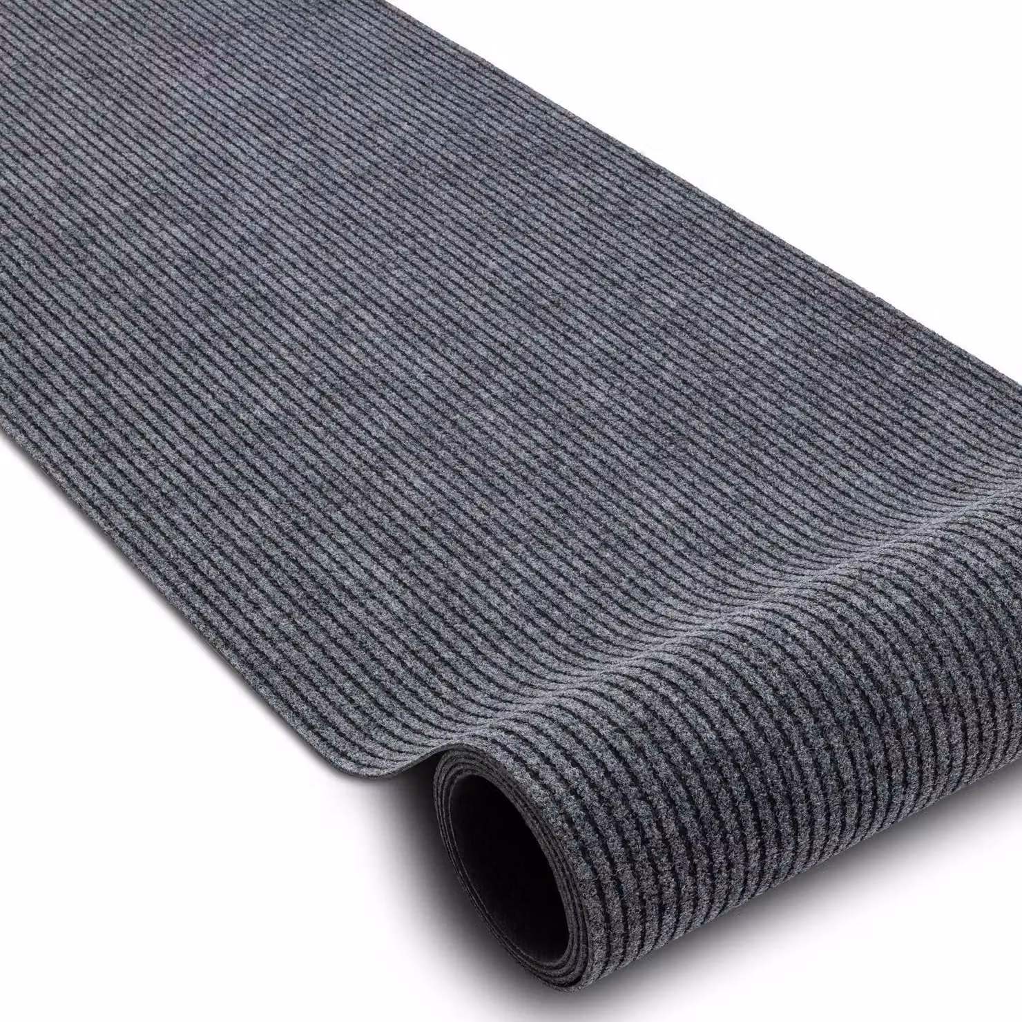 RugsX Grey Non-Slip Polypropylene Runner, W: 200 cm, L: 380 cm – 2