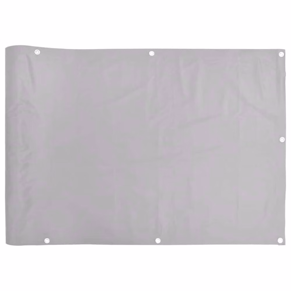 Berkfield Home Durable Grey Balcony Privacy Screen, W: 400 cm, H: 120 cm – 2