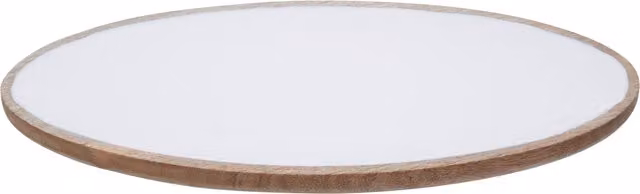 Orsina Kara Oval White Wood Serving Dish
