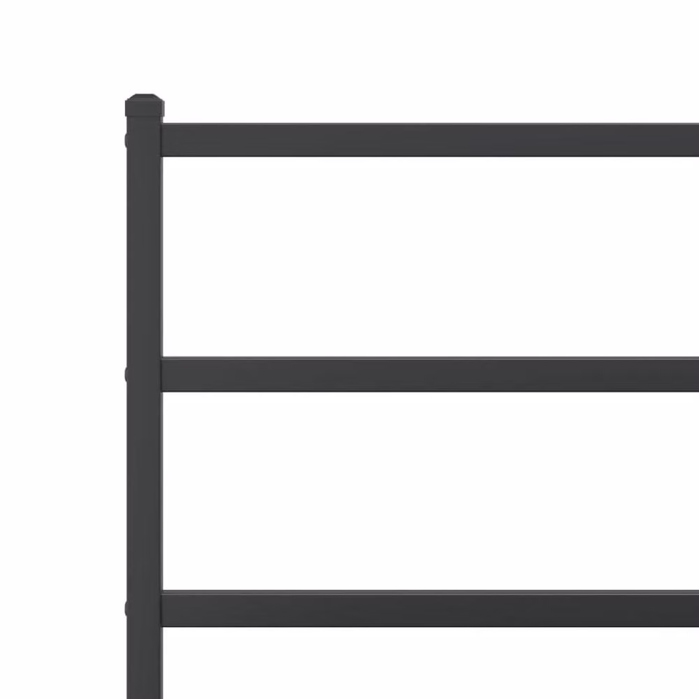 Berkfield Home Metal Bed Frame with Headboard, Black, W/D/H: 180 x 187 x 207 cm – 3