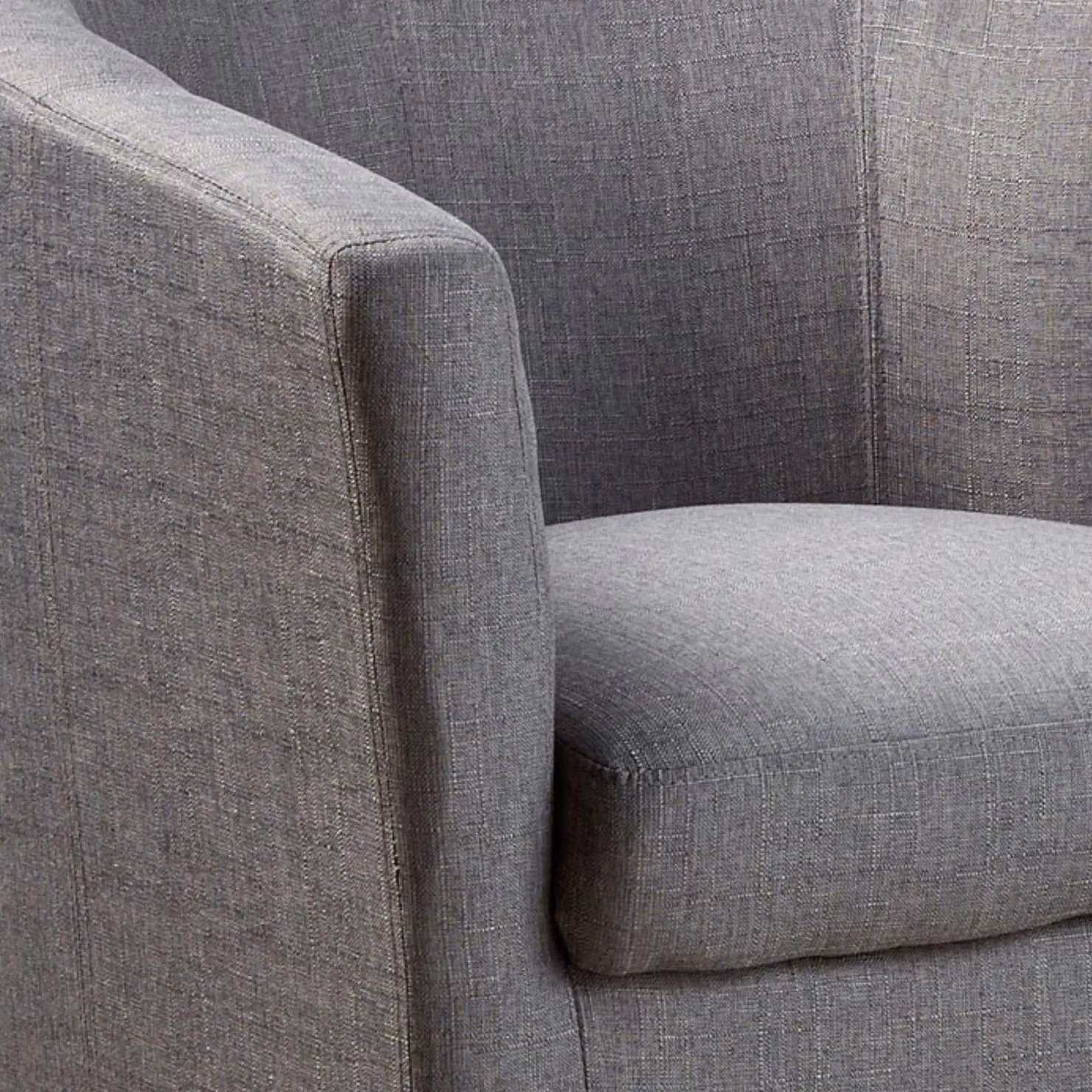 Home Source Bedford Small Padded Occasional Accent Tub Chair in Grey – 2