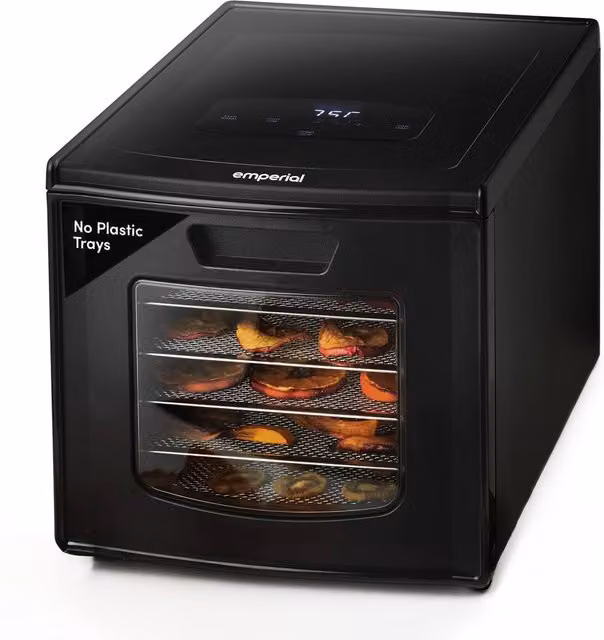 Emperial 6 Tier Food Dehydrator with Temperature and Timer Control, 650W, Black – 1