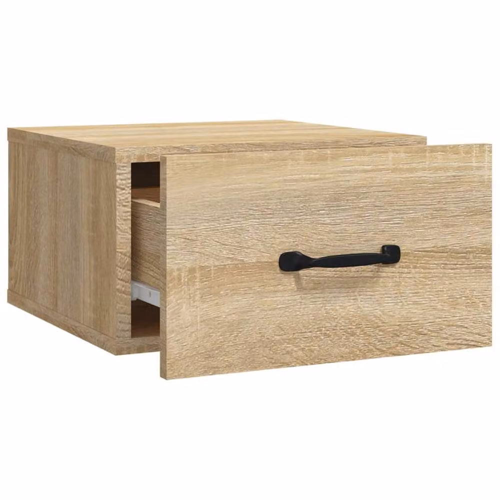 Berkfield Home Wall-mounted Bedside Cabinet in Sonoma Oak Brown, W/D/H: 35 x 35 x 20 cm – 2