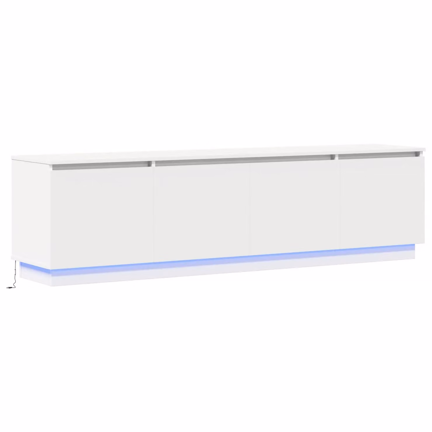Berkfield Home Modern White TV Cabinet with Integrated LED Lighting, W/D/H: 180 x 38 x 49 cm – 2