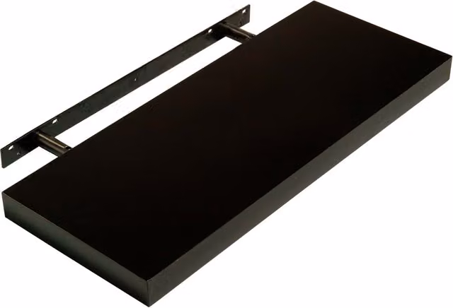 My Home Gloss Black Floating Shelf Kit, Width: 60 cm