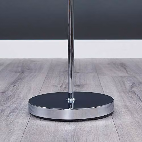 ValueLights Charlie Modern Grey and Chrome Floor Lamp with Cone Shade – 4