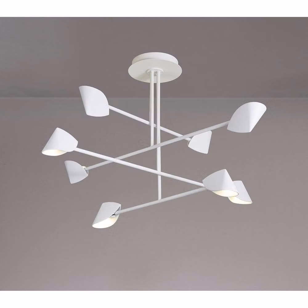 Netlighting Capuccina 8 Light Fixed LED Pendant, White, 61.5W, 3000K, 4000lm – 2
