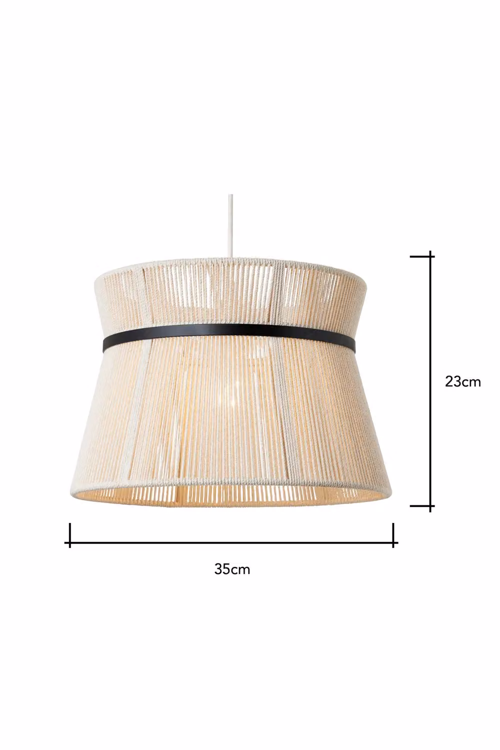 BHS Lighting Vera String Bound Easy Fit Boho Light Shade in Beige/Sand – 2