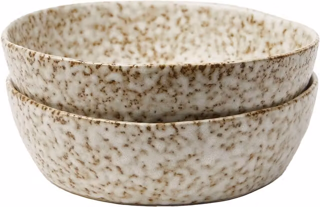 Vinga Nuvem Mini Dessert Bowls, Pack of 2, Beige Stoneware – 1