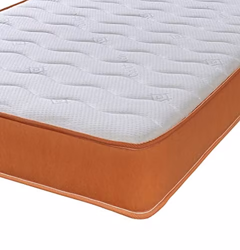 eXtreme Comfort Ltd Cooltouch Essentials Wave Hybrid Spring Mattress, White and Orange, W/D/H: 90 x 190 x 18 cm