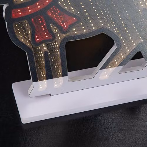 Samuel Alexander 40cm Reindeer Christmas Infinity Light with Red and White LEDs – 2