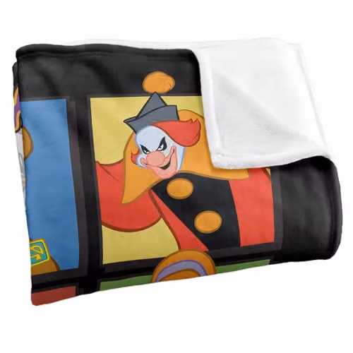 LOGOVISION Scooby Doo Character Squares Super Soft Silky Touch Fleece Throw Blanket, Multicolour, W: 152.4 cm x D: 127.0 cm – 2