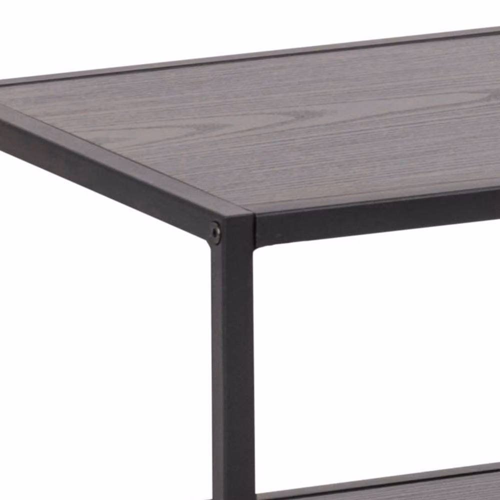Wyld Haus El Paso Black Metal Open TV Unit with 3 Shelves, W/D/H: 108 x 46 x 33 cm – 5