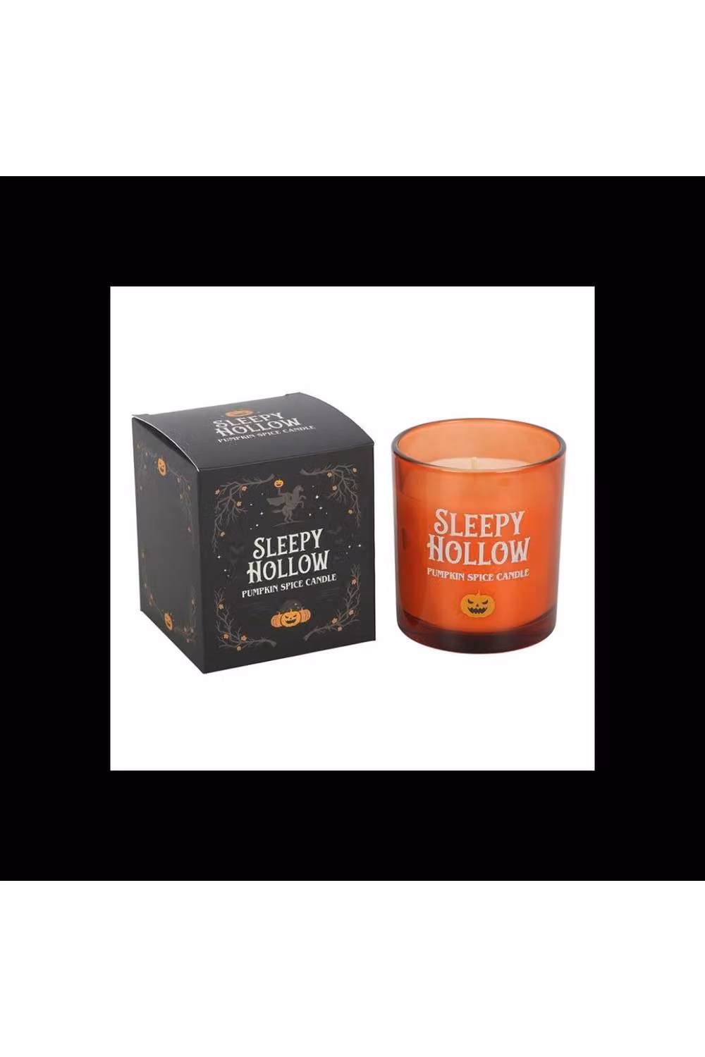 KDMD Sleepy Hollow Pumpkin Spice Paraffin Candle in Orange with 28 Hour Burn Time – 2