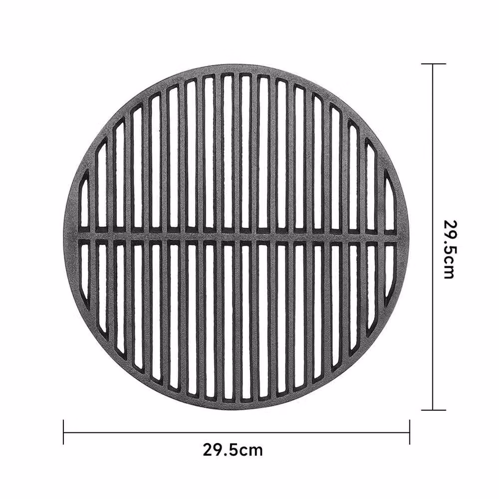 FLAVORA Black Cast Iron Round Charcoal Barbecue Cooking Grate Replacement Grid – 2