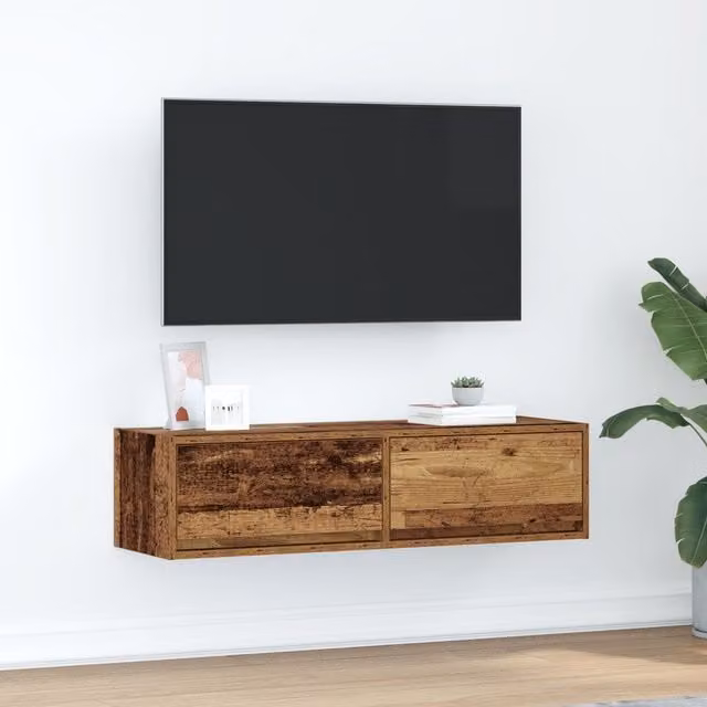 Berkfield Home Modern TV Cabinet in Brown Engineered Wood W/D/H: 100 x 31 x 25.5 cm