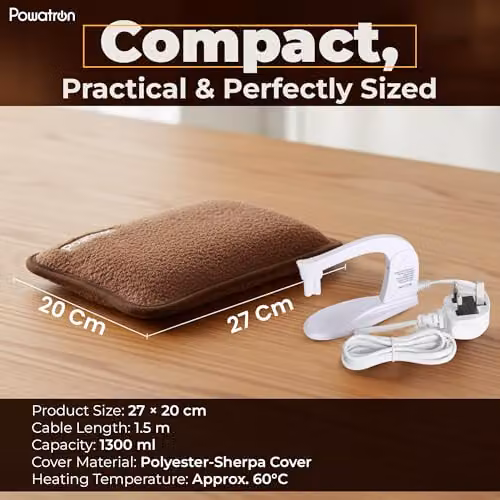 Marco Paul Rechargeable Electric Hot Water Bottle in Brown – 7