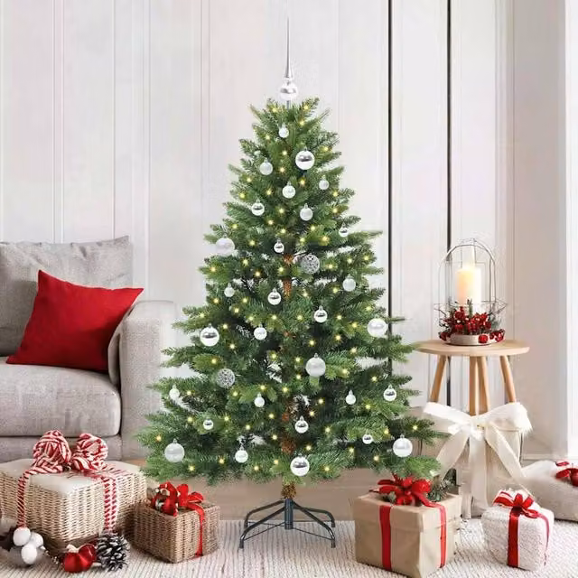 Berkfield Home Artificial Green Christmas Tree with 150 LEDs, Height: 150 cm