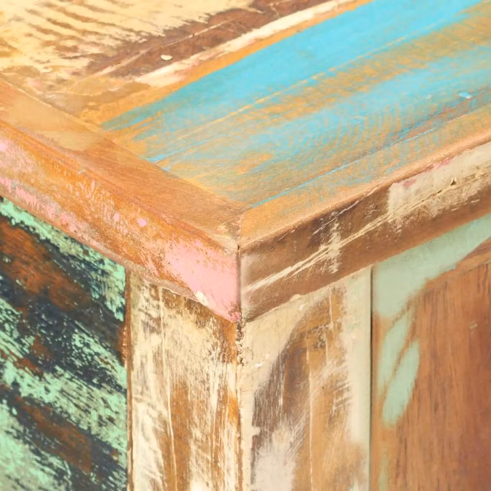 Berkfield Home Vintage Solid Reclaimed Wood Console Table, Multicolour, W/D/H: 120 x 40 x 75 cm – 3