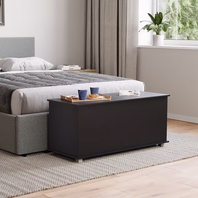 Vida Designs Leon Versatile Storage Ottoman in Black